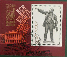 Russia Su 1987 Used  Mi.Block194 70th Anniversary Of Great October Revolution. - Used Stamps