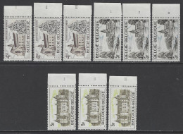 Belgique - 1976 - COB 1832, 1834 Et 1835 ** (MNH) - Numéros De Planche - Nuovi