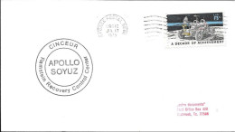 US Space Postcard 1975. ASTP Apollo - Soyuz Docking. Germany Ramstein Tracking - USA