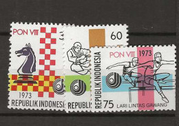 1973 MNH Indonesia Mi 735-37  Postfris** - Indonesien