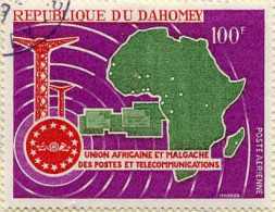 Bénin Dahomey Avion Obl Yv: 65 Mi:328 Union Africaine & Malgache P&T (cachet Rond) - Benin – Dahomey (1960-...)