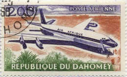 Bénin Dahomey Avion Obl Yv: 25 Mi:223 Air Afrique Douglas DC8 (TB Cachet Rond) - Benin – Dahomey (1960-...)