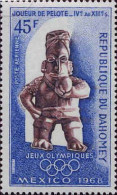 Bénin Dahomey Avion N** Yv: 90 Mi:361 Jeux Olympiques De Mexico Joueur De Pelote - Benin - Dahomey (1960-...)