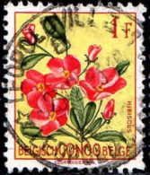 Congo Belge Poste Obl Yv:310 Mi:303 Hibiscus (TB Cachet Rond) - Autres & Non Classés