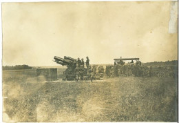 Obusier De L'Armée Belge ? 220 Mm ? Avec Tracteur Au Fond - War, Military