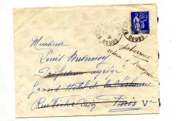 Lettre Besançon Sur Paix   Retour  Flamme Muette Paris - Manual Postmarks
