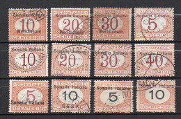 SOMALIA Italiana 1906/26 Francobolli Segnatasse - Vrac (max 999 Timbres)