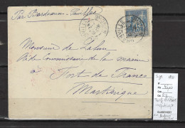 Lettre De Granville Pour La MARTINIQUE Au Tarif Militaire De 15 Centimes ( Type Sage ) - 1891 - - 1877-1920: Période Semi Moderne