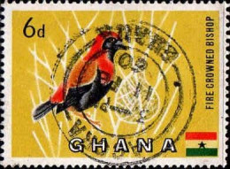 Ghana Poste Obl Yv:  48 Fire Crowned Bishop (TB Cachet à Date) - Ghana (1957-...)
