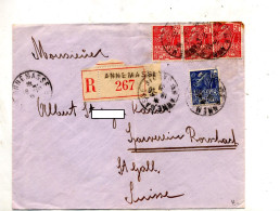 Lettre Recommandée Annemasse Sue Expo Coloniale + Rorschach - Manual Postmarks