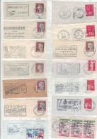 56 Flammes Sur Fragments Bien Coupés Voir Les 4 Scans ( Lot 110  ) - Mechanical Postmarks (Advertisement)