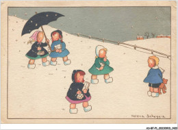 AS#BFP1-0711 - ILLUSTRATEUR H. Scheggia - Fillettes Marchant Sous La Neige - Sonstige & Ohne Zuordnung