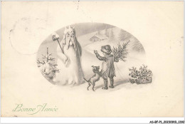 AS#BFP1-0697 - ILLUSTRATEUR M.M. Vienne - Enfant Et Chien Près D'un Bonhomme De Neige - Vienne