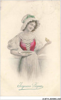 AS#BFP1-0685 - ILLUSTRATEUR M.M. Vienne - Joyeuses Pâques - Femme Portant Un Poussin - Vienne