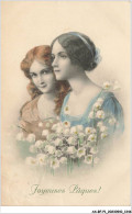 AS#BFP1-0674 - ILLUSTRATEUR M.M. Vienne N°656 - Joyeuses Pâques - Deux Jeunes Femmes Avec Du Muguet - Vienne