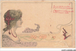 AS#BFP1-0649 - ILLUSTRATEUR - ART NOUVEAU - Femme De Profil - Sonstige & Ohne Zuordnung