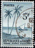 Guinée (Rep) Poste Obl Yv:  11 Mi:11 Travail Justice Solidarité Voilier (Beau Cachet Rond) - Guinée (1958-...)