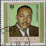 Guinée (Rep) Avion Obl Yv: 89 Mi:510 Martin Luther King (Beau Cachet Rond) - Guinee (1958-...)