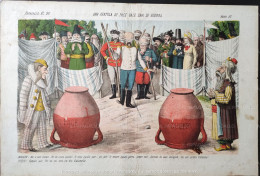 1878  IL PAPAGALLO - Augusto GROSSI - GUERRE OU PAIX - POT DE TERRE - CARICATURE POLITIQUE - PRUSSE - FRANCE - TURQUIE - 1850 - 1899