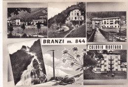Cartolina Branzi ( Bergamo ) Saluti Con Vedutine - Bergamo