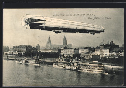 AK Mainz A. Rhein, Zeppelin`s Neues Luftschiff, Modell 4  - Aeronaves