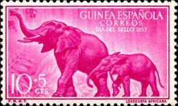 Guinée Espagnole Poste N** Yv:384 Mi:334 Eléphant Loxodonta Africana - Guinea Espagnole