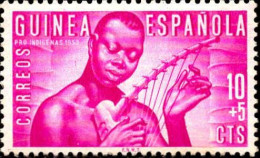 Guinée Espagnole Poste N** Yv:343 Mi:287 Musicien - Guinea Spagnola