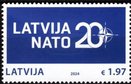 LATVIA 2024 EVENTS 20th Anniv. Of Latvian Membership In NATO - Fine Stamp MNH - Latvia