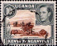 Kenya (Col.Brit.) Poste Obl Yv: 83 Mi:57 Lake Naivasha (Beau Cachet Rond) - Kenya, Ouganda & Tanganyika
