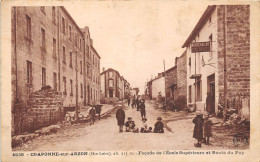 43-CRAPONNE-SUR-ARZON- FACADE DE L'ECOLE SUPERIEURE ET ROUTE DU PUY - Craponne Sur Arzon