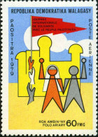 Madagascar (Rep) Avion Obl Yv:179 Mi 855 Solidarité Peuple Palestinien (Beau Cachet Rond) - Madagaskar (1960-...)