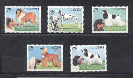 Cuba 1994- Dogs Set (5v) - Unused Stamps