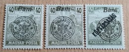 Magyar Kir Posta / Surcharge Regatul Romaniei (3 Timbres Neufs) - Neufs