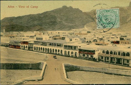 YEMEN - ADEN - VIEW OF CAMP - EDIT I. BENGHIAT SON - 1909 / STAMP / POSTMARK  (18399) - Yemen