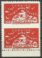 Turkey; 1959 10th Anniv. Of NATO 105 K. ERROR "Partially Imperf." - Nuovi