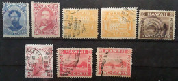 HAWAII HAWAÏ  , 1864 - 1899, 8 Timbres  Obl  Entre Yvert No 24 - 70  TB Cote 43 Euros - Hawaii