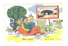 BASSOUES - Bien Arrivés à BASSOUES -  Vue - Couple En Auto (Humour) .  (125358) - Other & Unclassified