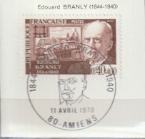 FRANCE : N° 1626 Oblitéré Sur Fragment TàD 1er Jour : 11.4.1970 à Amiens -80- (Edouard Branly) - - Used Stamps