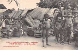 Afrique - Dahomey - PORTO-NOVO - Sur Le Marché - Nu Ethnique, Enfants - Afrique Occidentale - Fortier Dakar N'3023 - Dahomey