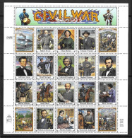 USA 1995 MNH 130th Anniv Of End Of American Civil War Sg 3059/78 Sheetlet - Hojas Completas