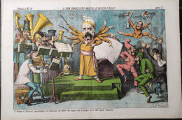 1874 Augusto GROSSI ( 1835 - 1919 ) - Journal Satirique IL PAPAGALLO - CHANCELIER MUSIQUE ET DANSE - OTTO VON BISMARCK - Unclassified