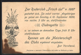 Vorläufer-Künstler-AK Ruderclub Frisch Zu! V. 1887, Clubregatta  - Rudersport
