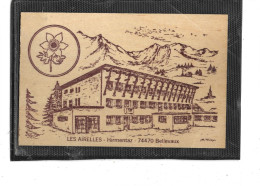 74- BELLEVAUX- *LES AIRELLES-Hirmentaz- Carte Matiere BOIS-Une Vue Des HOTELS - Bellevaux