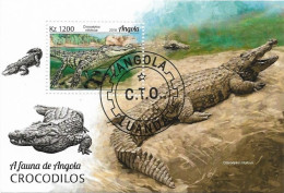 Bloc Feuillet Crocodile Crocodylus Niloticus 2018 A Faune De Ancolas Crocodilos - Angola