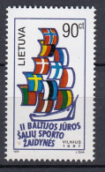 LITHUANIA 1997 Sport Ship Flags MNH(**) Mi 644 #Lt1115 - Boten