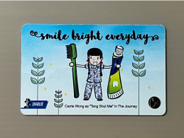 Singapore Nets Flashpay EZ Link Transport Metro Train Subway Card, DARLIE Toothpaste, Set Of 1 Used Card - Singapour