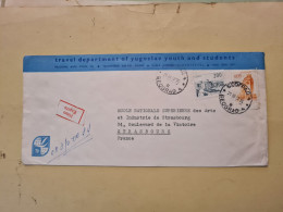 Lettre BEOGRAD 1967 TRAVEL DEPARTEMENT OF YUGOSLAV YOUTH AND STUDENTS PAR EXPRESS HITNO EXPRES - Cartas & Documentos