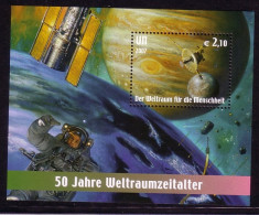 UNO WIEN BLOCK 21 POSTFRISCH(MINT) 50 JAHRE WELTRAUMFAHRT 2007 - Blocks & Kleinbögen