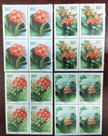 China 2000/2000-24 Flowers—Clivia Stamps 4v Block Of 4 MNH - Ongebruikt