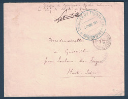 CACHET BLEU " TROUPES DU TIDIKELT " + MENTION TROUPES DU GOURARA SPAHIS SAHARIENS Sur LETTRE 1901 Pour LA FRANCE ALGÉRIE - Militärstempel Ab 1900 (ausser Kriegszeiten)